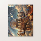 Himmelsobservatorium Steampunk-Sternendome Puzzle (Vertikal)