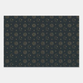 Himmelspapier (Sonne, Mond, Zodiac) Geschenkpapier Set (Vorderseite)