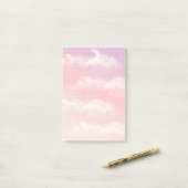 Himmelspastellleuchte aus dunkelrotem Himmel Post-it Klebezettel (Auf Schreibtisch)