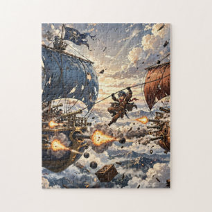 Himmelspiraten-Luftschiff-Schlacht Puzzle