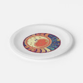 Himmelsraumdesign des Party Moon and Stars Pappteller (Schrägansicht)