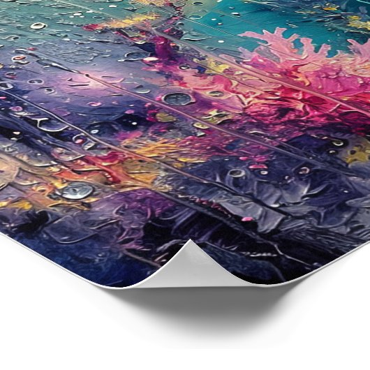Himmelsregen: Ein Interstellar Coral Dreamscape Poster (Ecke)