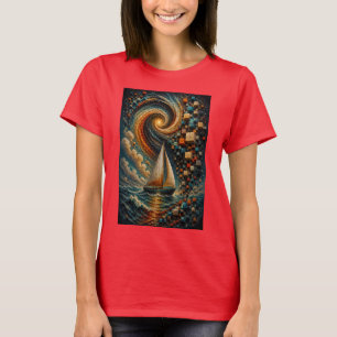 Himmelsreise Abstrakte 3D-Mikro-Mosaik T-Shirt