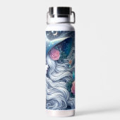 Himmelsrose Hexe Traumlandschaft Trinkflasche (Rückseite)