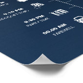 Himmelsschifffahrt Blue Starry Night Wedding Timel Poster (Ecke)