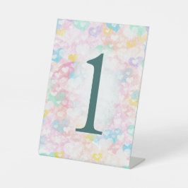 Himmelsschild für die Tischnummer Hochzeitswaage Sockelschild