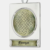 Himmelsschildkröten Banner-Ornament Silber (Links)