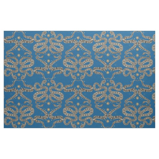 Himmelsschlangen blauer Stoff (Fat Quarter (45,7 x 55,9 cm))