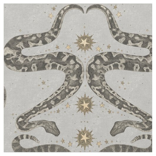 Himmelsschlangen silber stoff (Nahaufnahme)