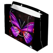 Himmelsschmetterling-Hintergrund Große Geschenktüte (Rückseite Schrägansicht)