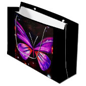 Himmelsschmetterling-Hintergrund Große Geschenktüte (Vorderseite Schrägansicht)