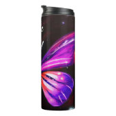 Himmelsschmetterling-Hintergrund Thermosbecher (Nach rechts gedreht)