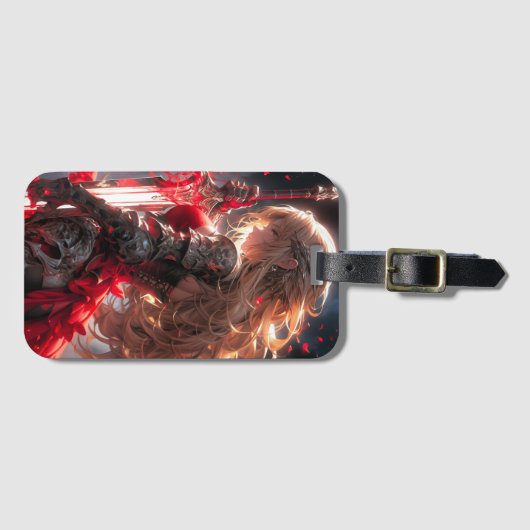 Himmelsschokolade | Anime Valkyrie Warrior Gepäckanhänger (Vorderseite (Horizontal))
