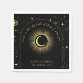 Himmelsschwarzer Bogen in den Sternen, die ich euc Serviette (Vorderseite)