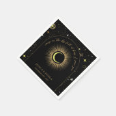 Himmelsschwarzer Bogen in den Sternen, die ich euc Serviette (Ecke)