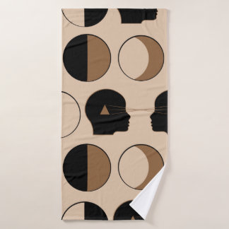 Himmelsseelenloses Muster mit menschlicher Energie Badehandtuch