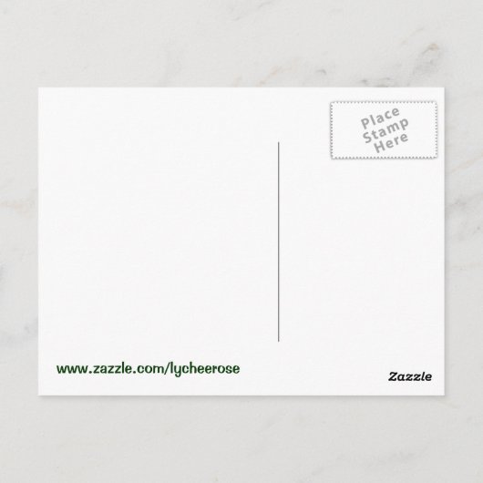 Himmelssegnung Kleeblatt Postkarte (Rückseite)