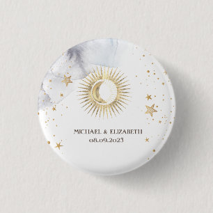 Himmelssonne, Mond, Sterne Button