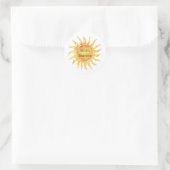 Himmelssonne Scheint Hell Runder Aufkleber (Tasche)
