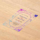 Himmelssonne und Mondhochzeit Acryleinladungen (Ablage )