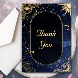 Himmelssonne und Mondhochzeit Dankeskarte