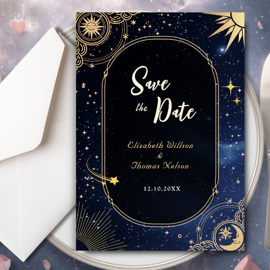 Himmelssonne und Mondhochzeit Save The Date