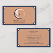 Himmelsspirituelle Mondstars Astrologie boho Visitenkarte (Vorne/Hinten)