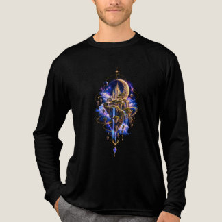 Himmelsstadt-Fantasy-Mond-Galaxie-Kunst Tri-Blend Shirt