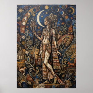 Himmelsstamm-Frau-Mondposter Poster