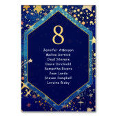 Himmelsstarre nächtblaue Hochzeitssitze Tischnummer (Vorderseite)