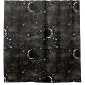 Himmelsstars und Mond Duschvorhang (Vorderseite)