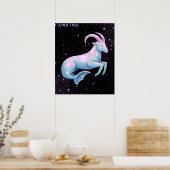 Himmelssteinbock – Astrologie-Kunst Poster (Küche)