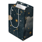 Himmelssternbildmuster (5) mittlere geschenktüte (Rückseite Schrägansicht)