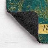 Himmelssternkarte Astrologisch LEO Löwe Grün Mousepad (Ecke)