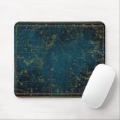 Himmelssternkarte Konstellation blaue Goldgalaxie Mousepad (Mit Mouse)