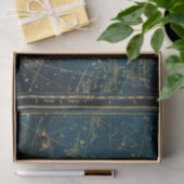 Himmelssternkarte Konstellation blaue Goldgalaxie  Seidenpapier (Geschenk)