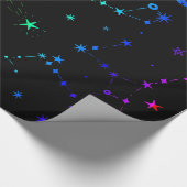 Himmelssternkonstellation Geschenkpapier (Ecke)
