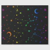 Himmelssternkonstellation Geschenkpapier (Flach)