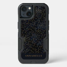 Himmelssternkonstellation Gold und Marineblau