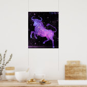 Himmelsstier – Astrologie-Kunst Poster (Küche)