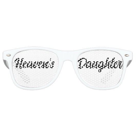 HimmelsTochter | Stilvolles Black Brush-Skript Partybrille (Vorderseite)