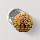 Himmelstor Jesus umarmt von Engeln Button (Vorne & Hinten)