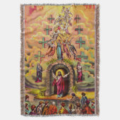 Himmelstor Jesus umarmt von Engeln Decke (Vorderseite Vertikal)