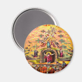 Himmelstor Jesus umarmt von Engeln Magnet (Vorderseite/Rückseite)