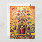 Himmelstor Jesus umarmt von Engeln Postkarte (Vorne/Hinten)