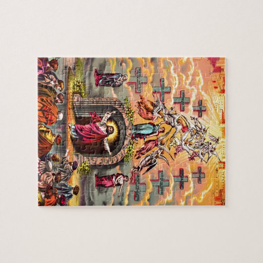 Himmelstor Jesus umarmt von Engeln Puzzle (Horizontal)