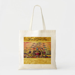 Himmelstor mit goldener Folientextur und Jesus Tragetasche