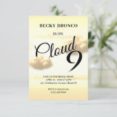 Himmelstraumwolke neun Vintag Save the Date (Stehend Vorderseite)