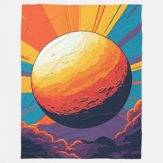 Himmelsuntergang-Fliesblanket Fleecedecke (Vorderseite)