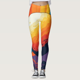 Himmelsuntergang – Kosmische Kunst Aktivbekleidung Leggings
